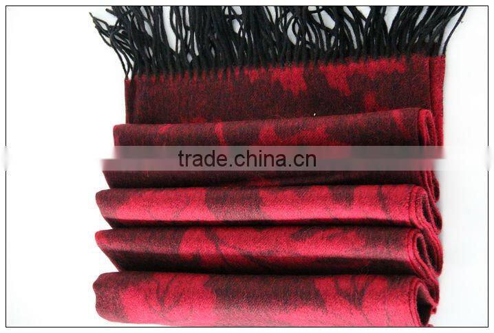 100% wool print scarf