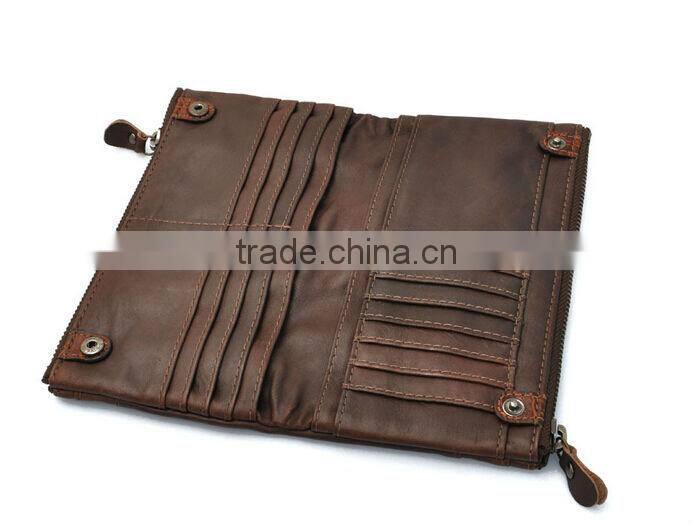 vintage men's business wallets customized genuine leather wallet