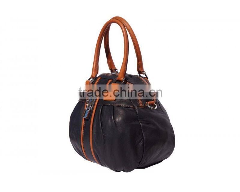 Handbag with long and adjustable strap handbags italian bags genuine leather florence leather fashion
