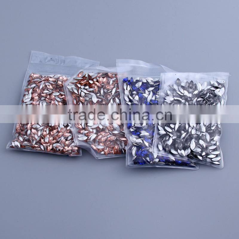 Hot sale lead free sharp drop shaped loose crystal stone for nails
