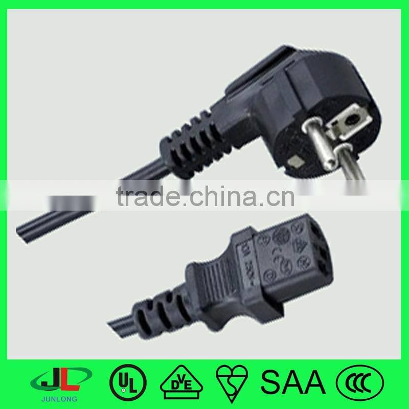 Electric Power Source and VDE BSI Certification Europe BS electrical plug ac power cord cable with IEC C13 connector