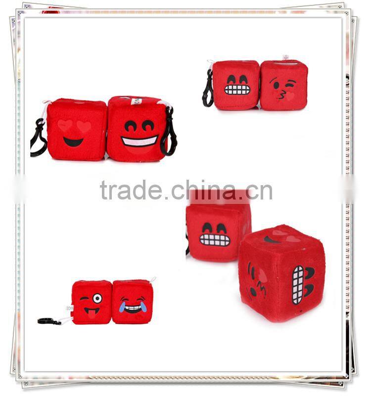 Innovational new products emoji plush pillow lovely emotion design colored dice