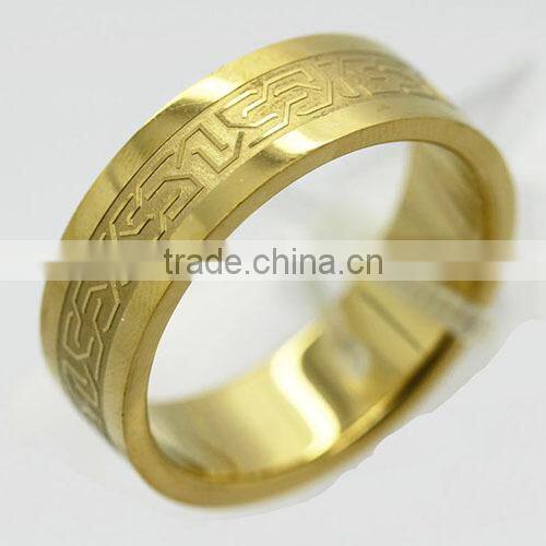 Comfort Fit Gold Plated Cobalt Chrome Ring