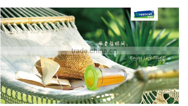 400ml clear glass cup with PP lid