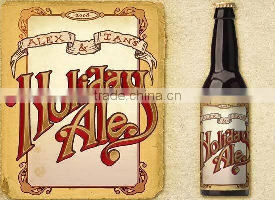 Custom beer bottle print label