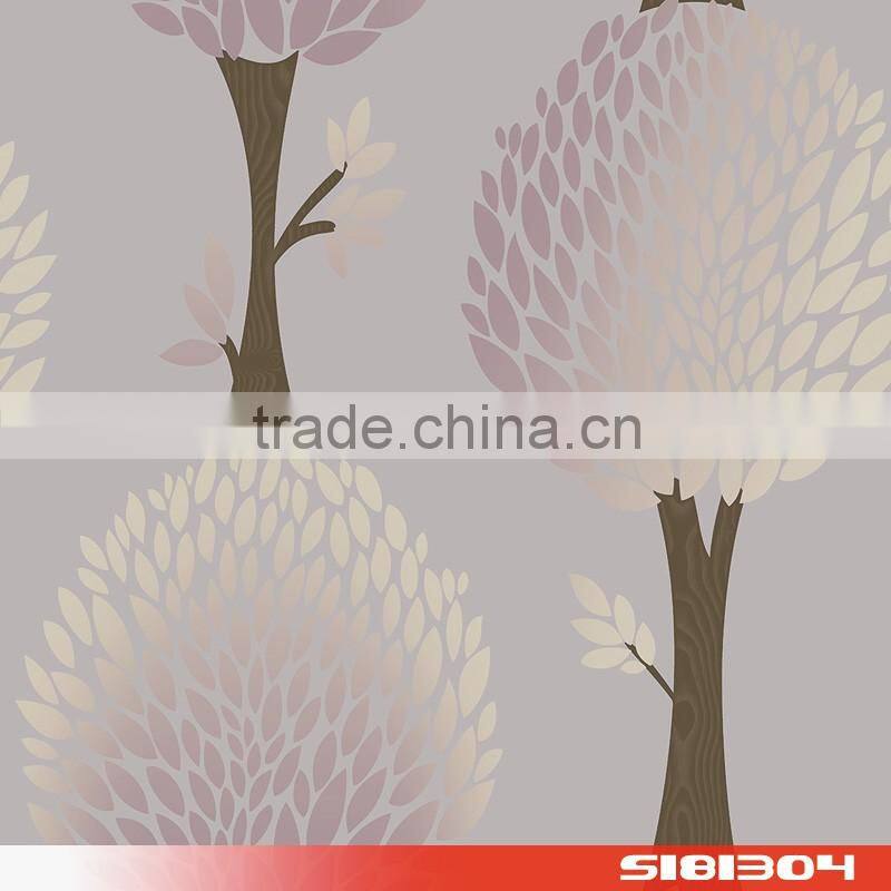 golden tree leaves pvc wallpaper wallcovering S181302