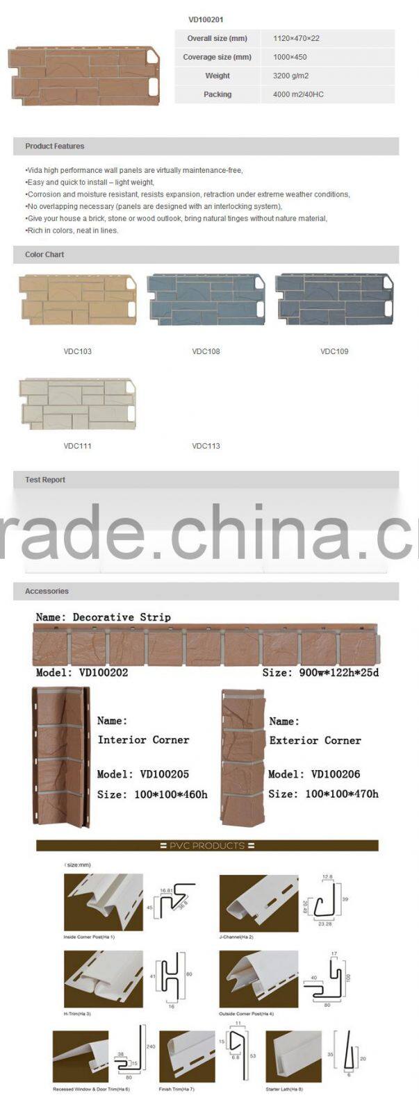 Random Rock Siding faux stone wall panel brick wall panel