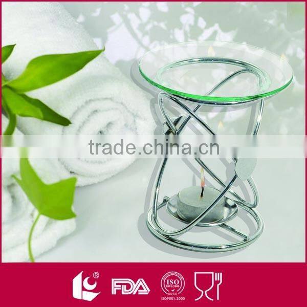 Wholesale spiral metal and gass fragrant oil warmer