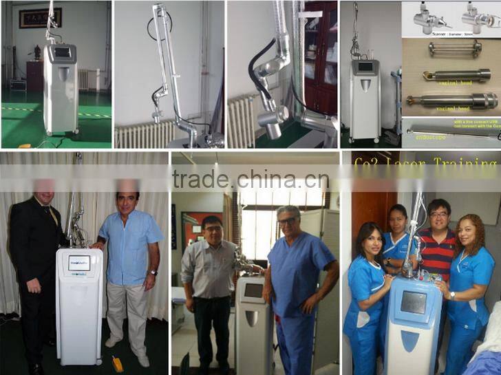 Metal RF Co2 Fractional Laser Skin Care and vaginal tightening/ laser machine coherent laser tube/ fractional co2 laser high ene