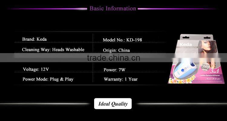 3 Heads Electric Lady Epilator Shaver