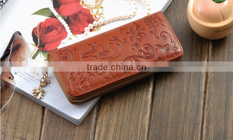 Vintage Style Women Ladies Genuine Leather Wallet Purse Clutch Phone Case Money Card Case