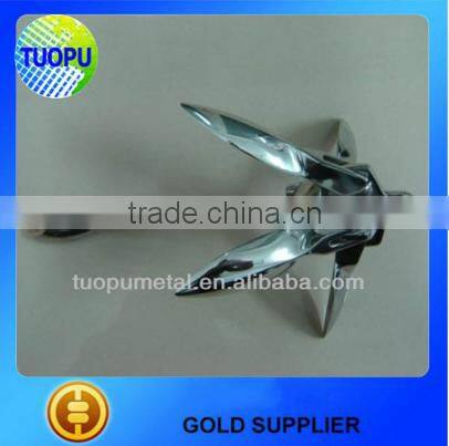 Marine stainless steel 316 mirror polished folding anchors,grapnel folding boat folding anchor