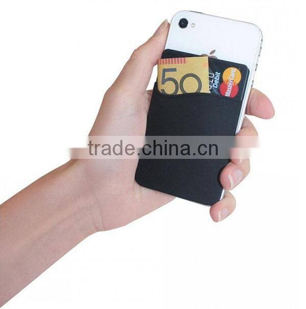 Custom private label 3m sticker smart wallet mobile card holder