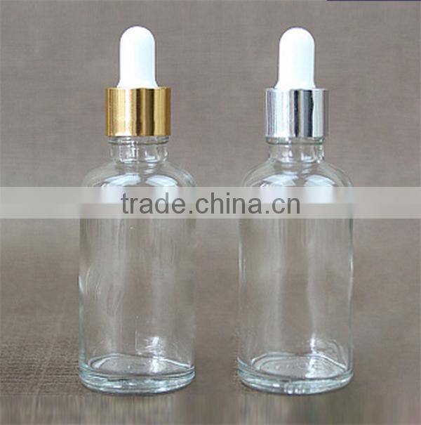 50ml eliquid clear glass dropper bottle with child proof cap