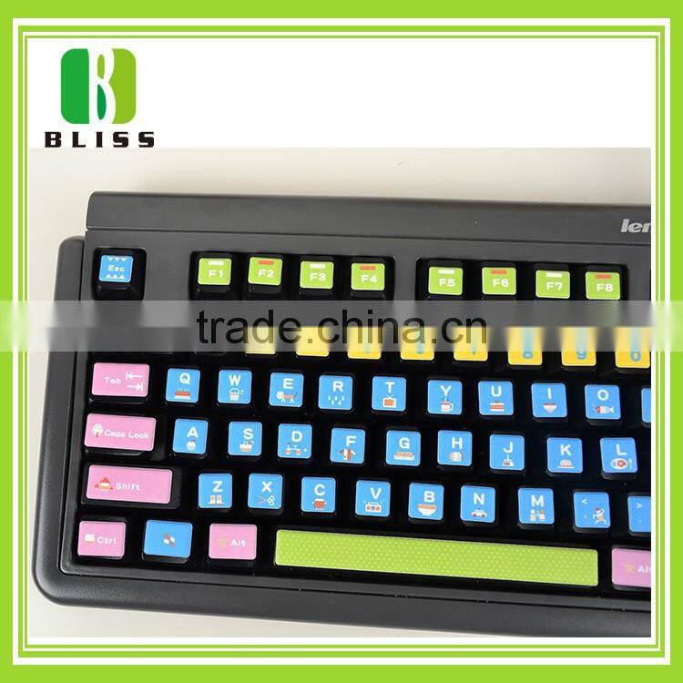 Custom Note Book Decorative Arabic Lapto Keyboard label fluorescent keyboard sticker