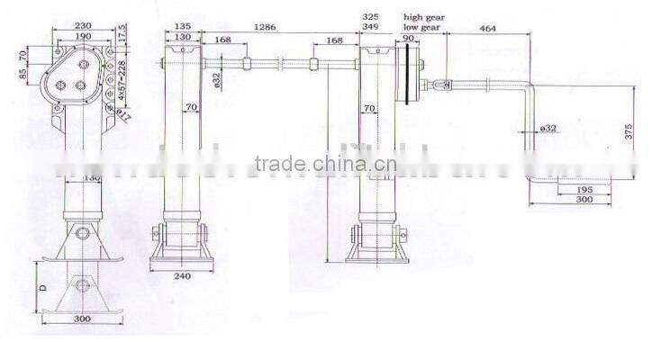 28T Outside Holland Heavy Duty Truck Landing Gear