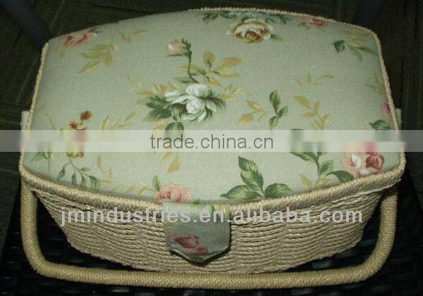 Oval Shape Sewing Kits Box with Handle&Tray Inside