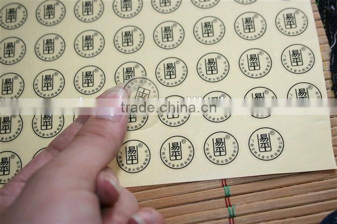scratch proof round logo sticker transparent