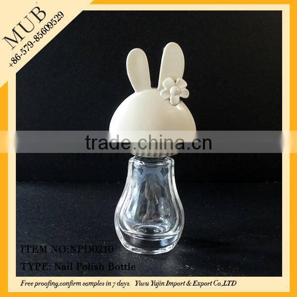 10/15ml glass skull empty nail polish glass bottle