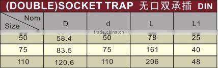 UPVC plastic (double)socket trap DIN /UPVC socket trap /plastic socket trap
