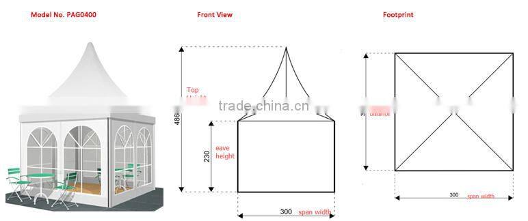 High peaked paogoda motorcycle shelter canopy for bike storage