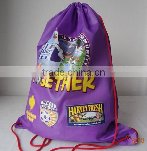 Wholesale polyester Drawstring Shopping Bags