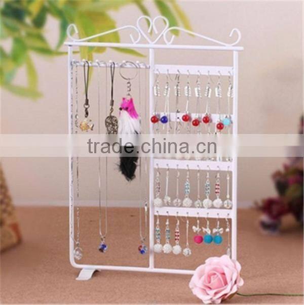 Rotating Top-table Finger Ring Display Stand With hooks
