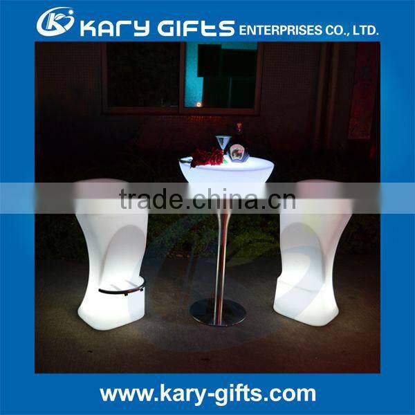 glowing multi color change led lighting up bar table