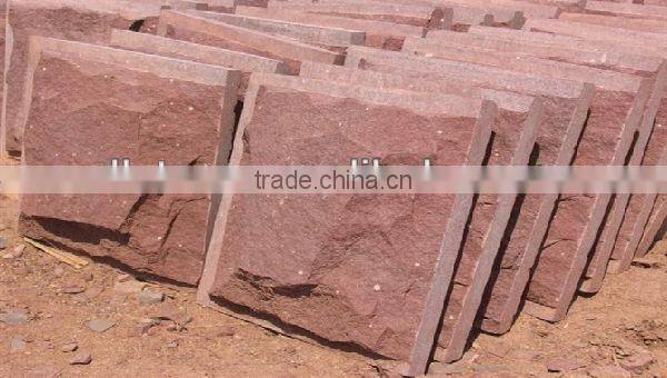 Red Sandstone Mushroom Stone Wall Cladding,Natural decorative red stone