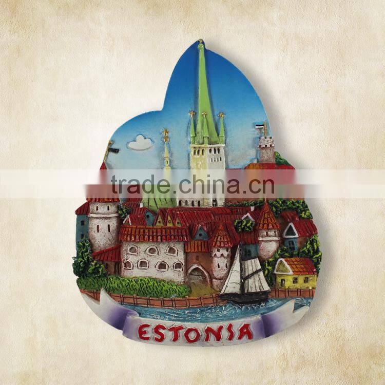 2015 New resin european tourist souvenir fridge magnet