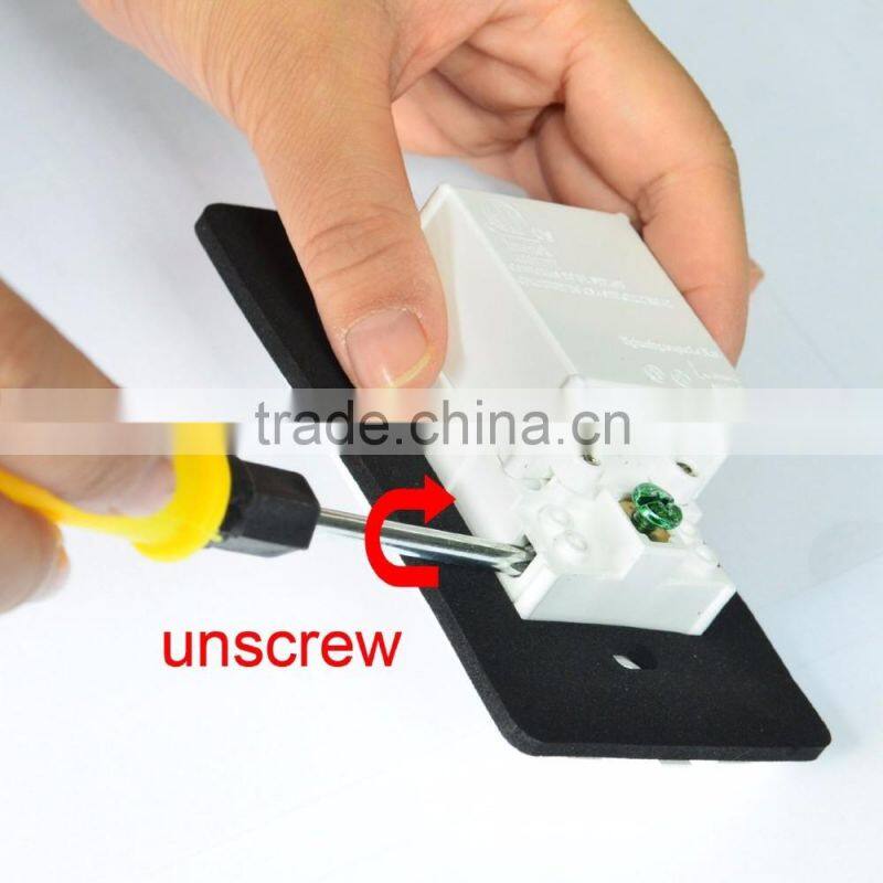 High-End 4.2A USB Receptacle, Four 2.4A USB Charging Outlets 4.2AMP/21W Total with Wall Plate