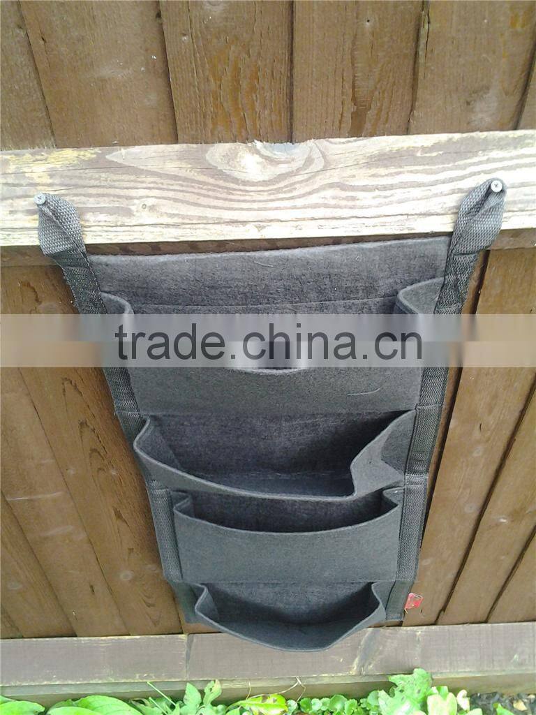 Grey Wall Vertical Gardening Wall Planter,Garden Living Wall Garden Planter 4 POCKETS
