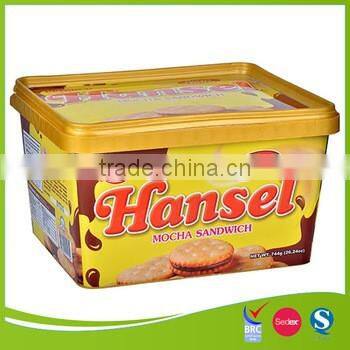 OEM IML biscuit plastic container wholesales