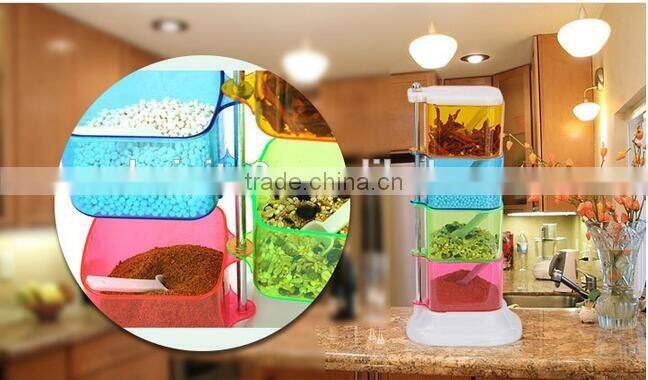 CY137 Colorful Magical Rotating Seasoning Storage Cans Boxes spice holer