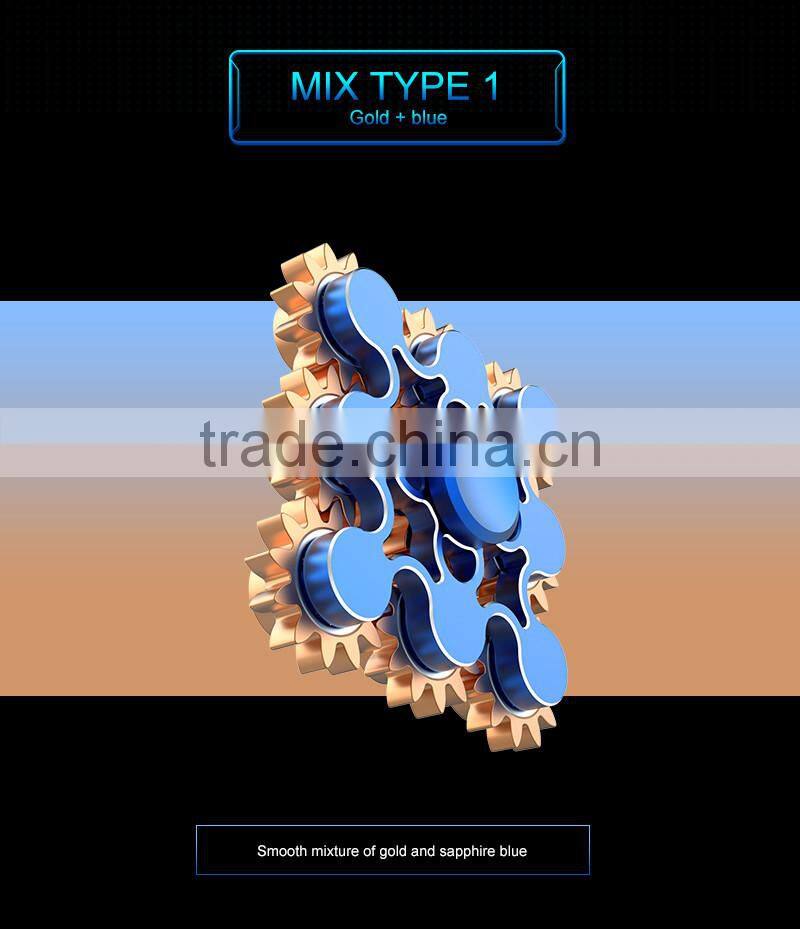 RGKNSE 9 Gear Linkage Hand Spinner 188 Bearing Metal Fidget Spinner Mix Color Match Aluminum alloy Fidget Toy Wind Spinner