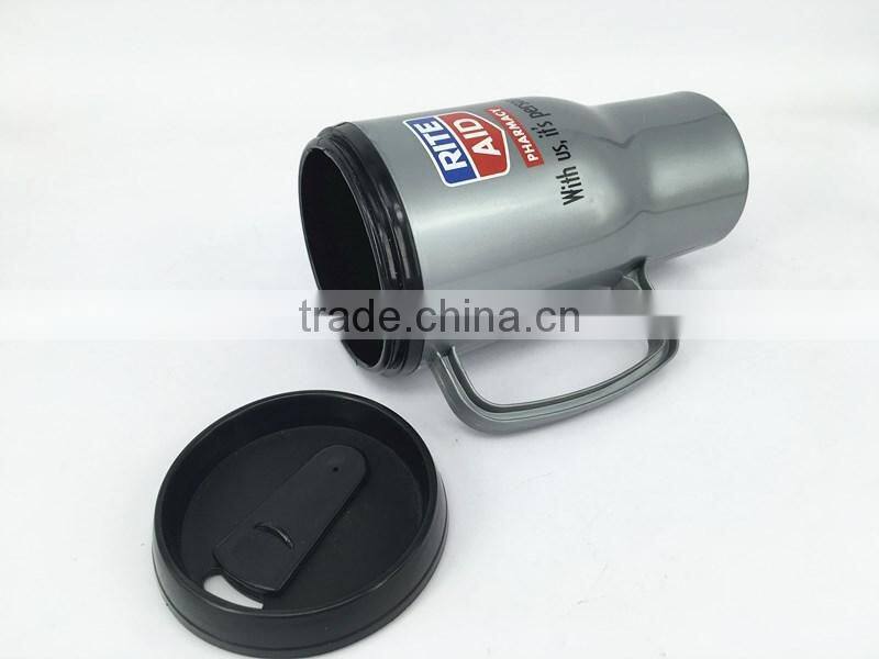 plastic coffee mug cup plastic double wall travel car mug for promotion