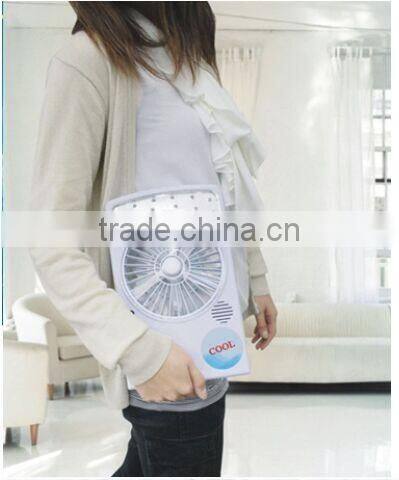 Hot Sale 3 in 1 Multifunction 6 inch Solar Fan Rechargeable Emergency LED Light