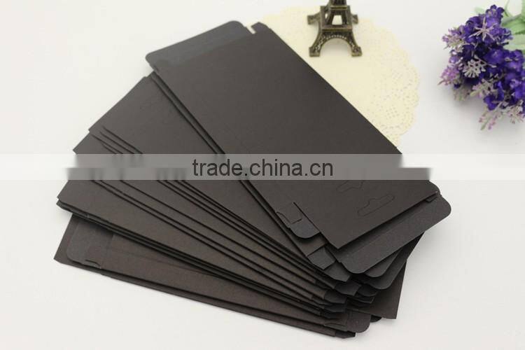 Black cardboard packaging box,Spot PVC window paper packaging for phone case