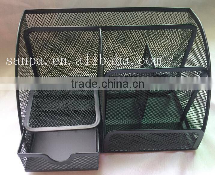 Hangzhou Black Metal Mesh Desk Storage/Desk Organizer/Stationery Holder