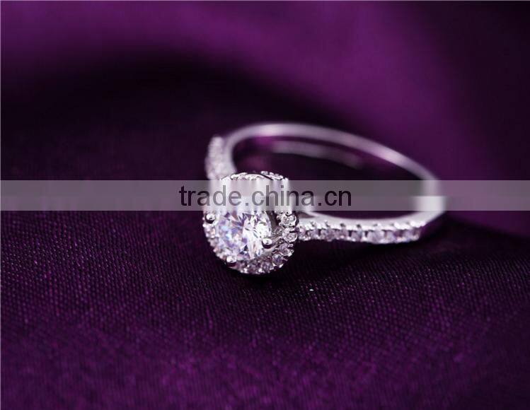 Wholesale Stock Small Order Fashion Women High Quality Zircon Ring