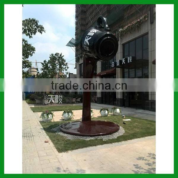 FO-506 cup shape fiberglass sculpture for decor