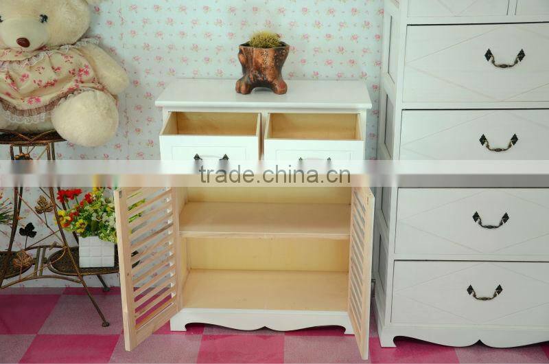 Hot sale pastoral style with drawer blinds shoe cabinet or storage cabinet