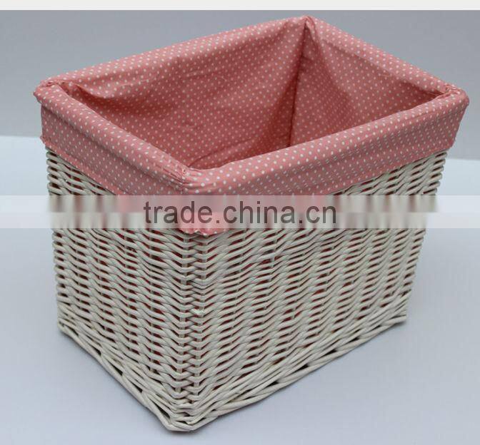 2013 HOT!!! naturel wicker basket with wood handlers
