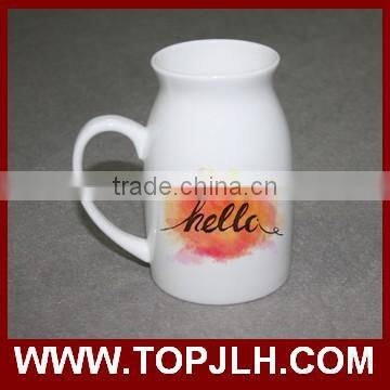make new design printed good morning sublimation milk mug