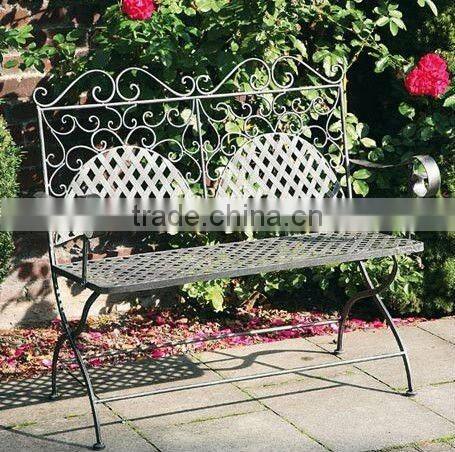 Metal garden bench