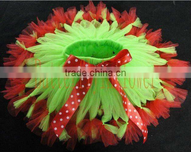 lime hot pink tutus with yellow silk ribbon