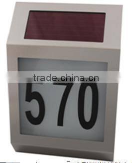 FQ-520 Led Stainless steel address numbers solar house numbers light solar doorplate plaque