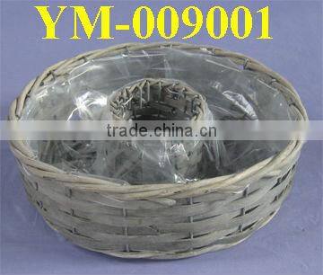 Round Willow Flower Pot with Plastic Liner