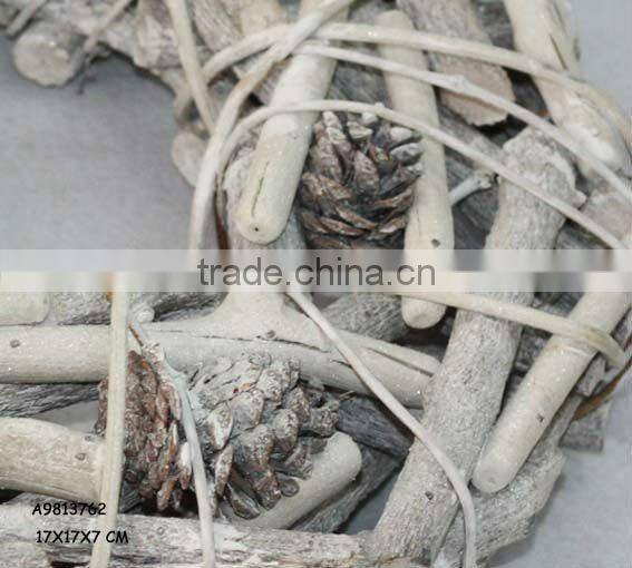 twig christmas candle stand