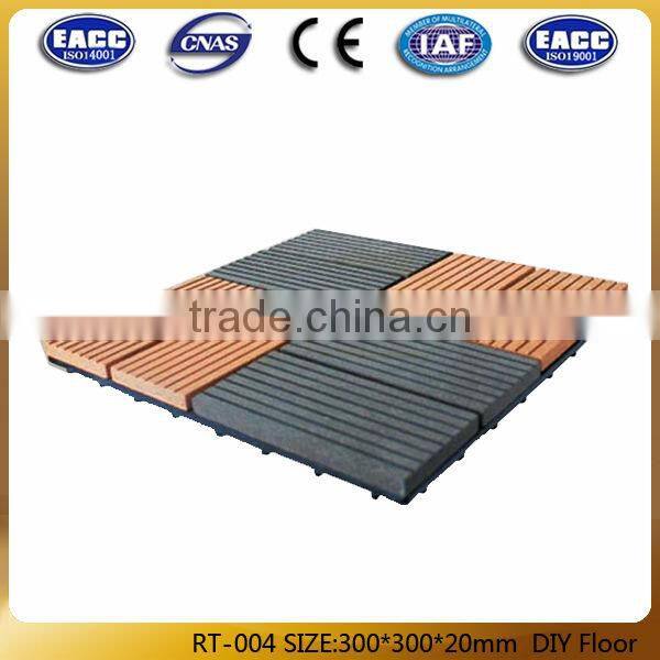 Waterproof WPC DIY interlocking floor tiles, Factory sales floor tiles, cheap wpc floor tiles